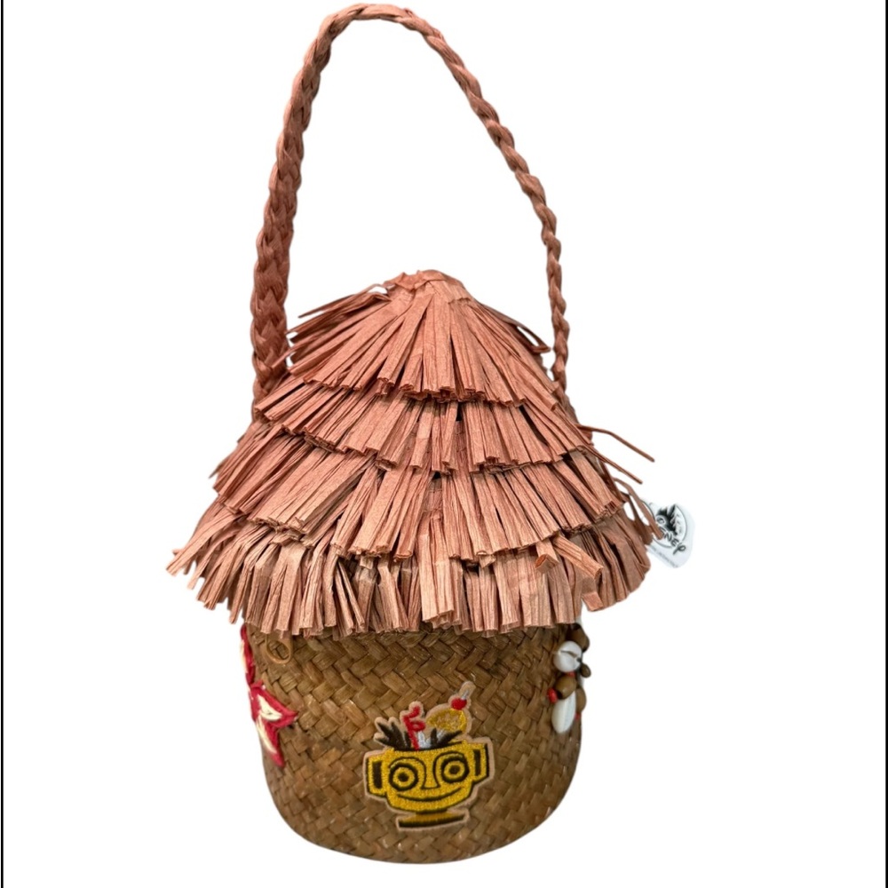 Disney Polynesian Village Trader Sam’s Tiki Straw Hut Purse